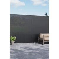 2*3M Dark Grey PVC Privacy Decorative Fence Blindfold for Balcony