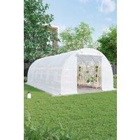 Outdoor Portable Plant Walk-in Tunnel Greenhouse with Steel Frame