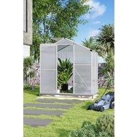 4x6 ft Aluminium Hobby Greenhouse with Base & Window
