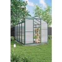 10x6 ft Outdoor Aluminium Greenhouse including Base & Window