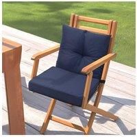 2Pcs Outdoor Sofa Cushion Backrest Set, Navy Blue