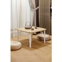 Square 60cm Wooden Folding Coffee Table Natural