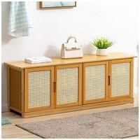 Wooden Entryway Storage Shoe Cabinet Shoe Bench