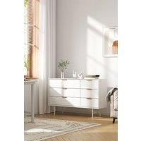 6-Drawer Freestanding Striped Storage Cabinet