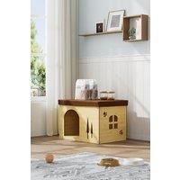 Wooden Pet Bed, Indoor Cat House, Large Game Cat House