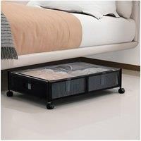 Under Bed Steel Storage Organizer Basket with Wheels