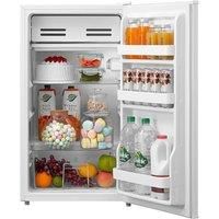 93L Dual-layer Fridge with 3 Removable Glass Shelf, Cooler Box, Reversible Door Hinge, Light