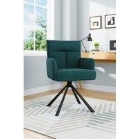 Green Modern Frosted Velvet Swivel Armchair