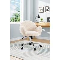 Comfy Plush Swivel Office Chair Adjustable Height