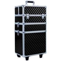 Diamond Pattern Cosmetic Makeup Train Case