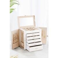 Large Jewellery Box with Drawers and Mirror