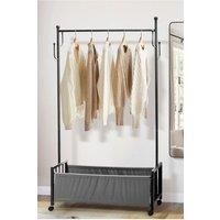 Free Standing Clothes Rack with Basket