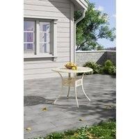Vintage Round Cast Aluminum Garden Bistro Table