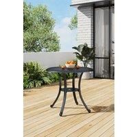 Outdoor Cast Aluminum Checkered Hollowed Out Dining Table