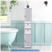 Wooden Tall Bathroom Freestanding Storage Cabinet