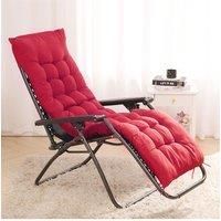 Red Sun Lounger Cushion Garden Bench Cushion with Anti-Slip Cover , 160 cm W x 50cm D
