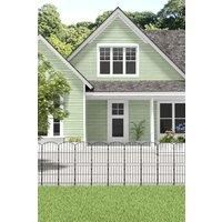10 Panels 31x96cm Arch Metal Garden Edging Fence Yard Borders Decor