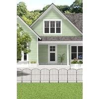 25 Panels 31x61cm Arch Metal Garden Edging Fence Yard Borders Decor