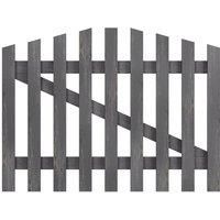 120x90cm Outdoor Arched Wooden Garden Gate Fence Door, Grey