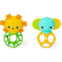 Bright Starts Soother Pals™ Easy-Grasp toy with teether 3 m+ 2 pc