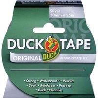 Duck Tape Original Silver, 50mm x 25m. The original high strength waterproof gaffer and duct adhesive cloth repair tape