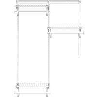 ClosetMaid 2Ft - 4Ft Wire Closet Organiser Kit, White, 60 - 122cm