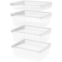4 Drawer Storage Organizer Closet Kit White Bedroom Bathroom Wire ClosetMaid