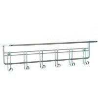 ClosetMaid Mounted Towel Rack W/Hooks, Chrome, 9.5 cm x 32.4 cm x 6.4 cm