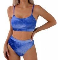 Women'S Tie-Dye Scoop Neck Bikini Set - 4 Sizes & 3 Colours