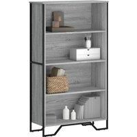 Bookcase Grey Sonoma 80x31x137.5 cm Engineered Wood
