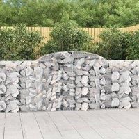 Arched Gabion Baskets 2 pcs 300x30x100/120 cm Galvanised Iron