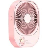 USB Rechargeable Bedside Table Fan - Adjustable Angles, 2 Speed Settings & Portable Cat Design
