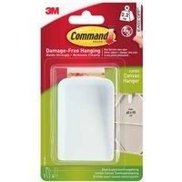 3M 17045-ES Command Jumbo Canvas Hanger White Hooks and 4 Strips, Acrylic, Multicoloured,