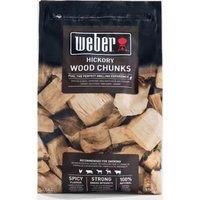 Weber Hickory Wood Chunks (1.5kg Pack) - for smoking poultry, pork, game & beef, intense, slightly sweet aroma, 100% natural wood (17619)