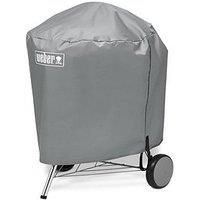 Weber BBQ Cover/For 47 cm Charcoal Barbecues, Lightweight Water-Resistant Fabric with Fastening Straps, Grey, 52 x 58.5 x 89 cm