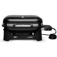 Weber Lumin Compact Electric Grill, 43 x 32cm Cooking Area, Portable, Reaches over 315 °C, Versatile - Ideal for Searing, Smoking, Steaming, or Cooking Food - Black (91010974)