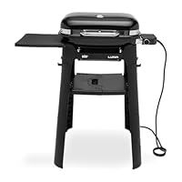 Weber LUMIN Portable Compact Electric Barbecue with Stand/Sear, Smoke, Steam, Boil & Keep Warm Settings, 43 x 32 cm Cooking Surface, 315°C, Porcelain-Enamelled Cast Iron Grates, Black
