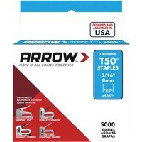 5000 x Arrow T50 8mm 5/16inch pro pack staples box of 5000 ARRT50516IP