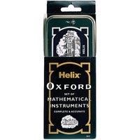 Helix Oxford Maths Set with Storage Tin - 10 Piece Maths Equipment Set