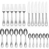 Oneida Voss 24 Piece Cutlery Set - Stainless Steel Cutlery Set for 6, Heavy Weight & Mirror Finish, Rust Resistant & Dishwasher Safe Flatware