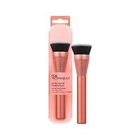 Real Techniques Glow Round Base Makeup Brush, For Liquid and Cream Makeup, Flat Top Foundation Brush For Buffing and Blending Up Coverage, Dense Synthetic Bristles, Vegan and Cruelty Free, 1 Count