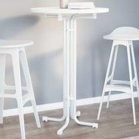 Dining Table White £70x110 cm Engineered Wood and Steel