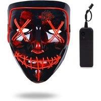 Led Glowing Halloween Clown Mask - Ten Colours - White