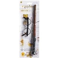 Rubie/'s Official Harry Potter Accessory Pack Wand and Glasses Fancy Dress Kit, Kids Fancy Dress., Brown