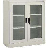 Office Cabinet Light Grey 90x40x105 cm Steel