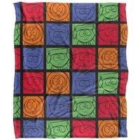 South Park Character Tiles Silky Touch Super Soft Throw Blanket 152 X 127 cm