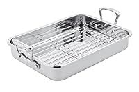 SCANPAN Impact Roasting Pan with Rack, 71422600, Metallic