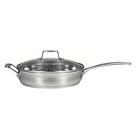 SCANPAN Impact 28 cm Saute Pan with Lid, Silver