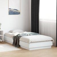 Bed Frame without Mattress White 100x200 cm Engineered Wood