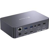 AV Access KVM Switch Dock 2 Monitors 2 Laptops, 4K Display Dual Monitor, 2 USB-C MST Ports, 60W PD, 1G Ethernet(iDock-C20)